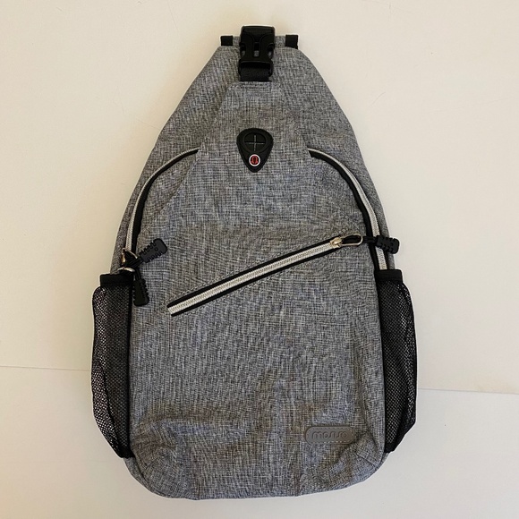 Mosiso Gray Crossbody Backpack - Picture 1 of 4